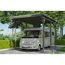 Wohnmobil unter einem grauen Carport