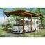 Caravan-Carport 'Emsland' 404 x 846 cm nussbaum