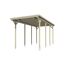 Holzcarport mit Flachdach