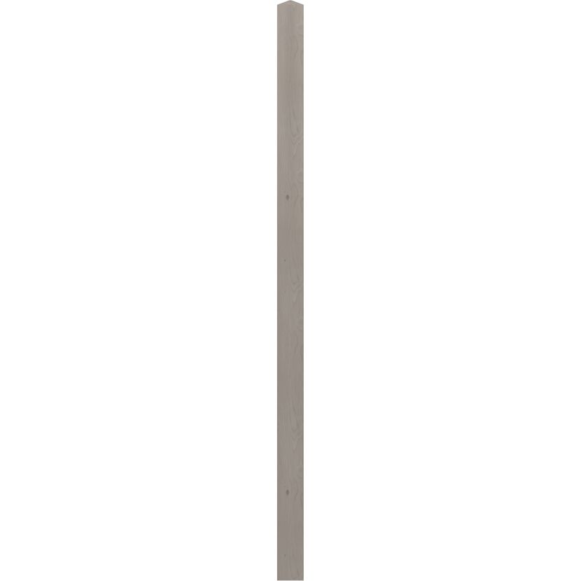 Grauer Holzpfosten mit Diamantkopf