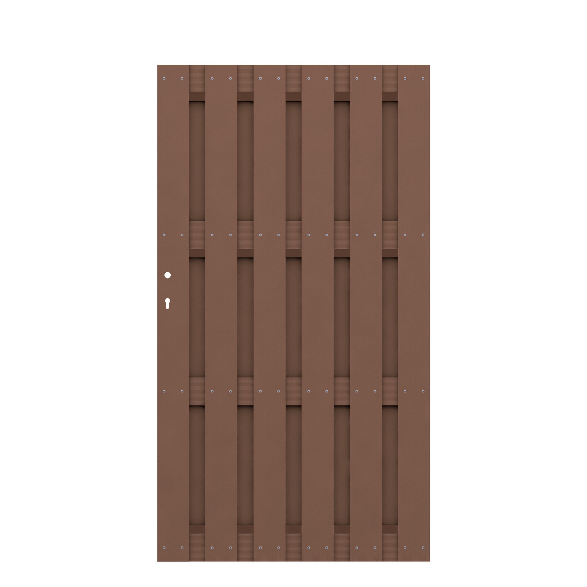 Braunes Gartentor aus WPC