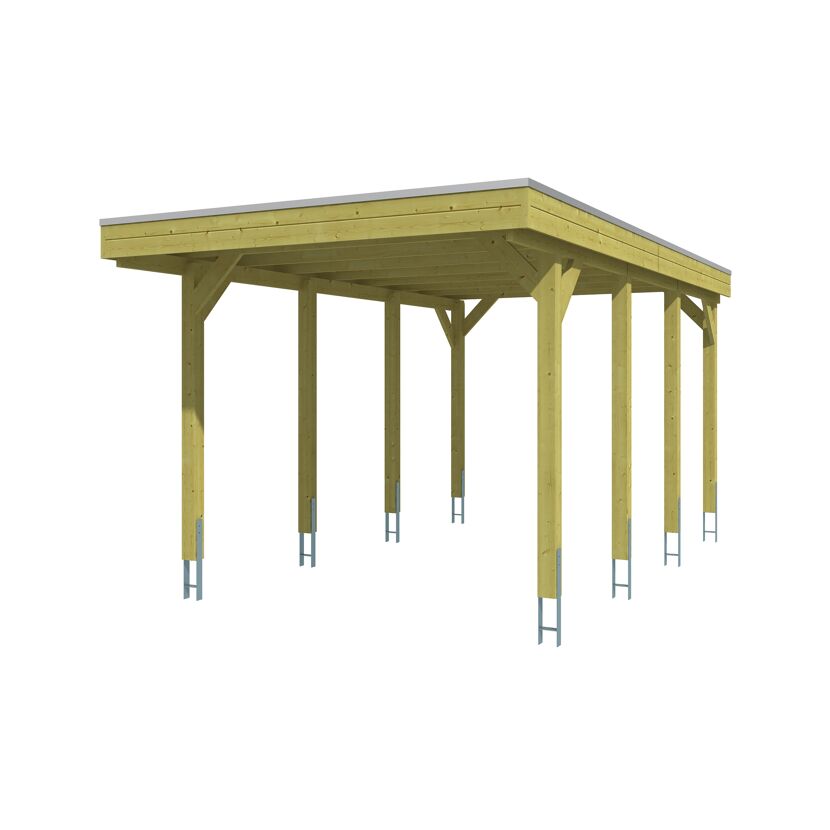 Holzcarport mit EPDM-Dach