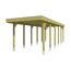 Holzcarport mit grauem Dach