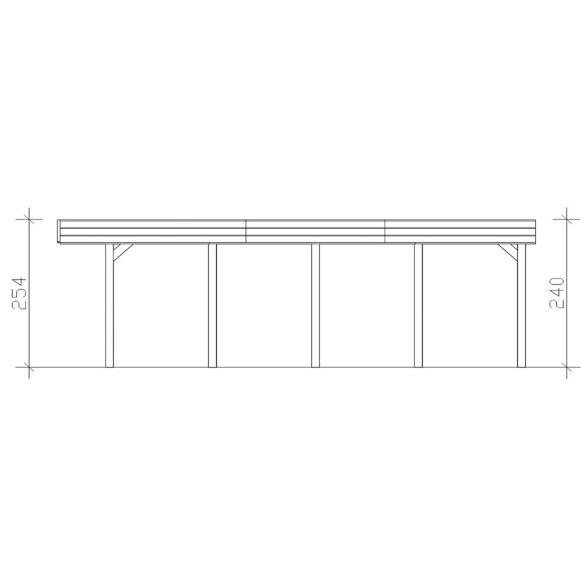 Zeichnung Carport Friesland mit Maßen