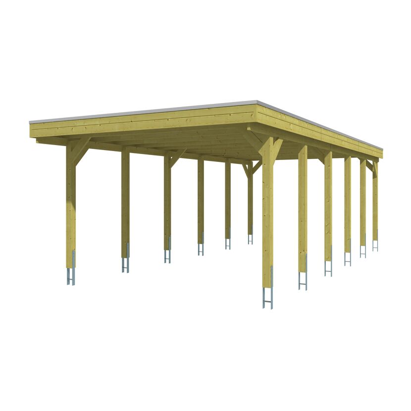 Einzelcarport 'Friesland' 397 x 860 cm KDI imprägniert