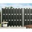 Anthrazitfarbener WPC-Zaun mit Aluminiumelementen
