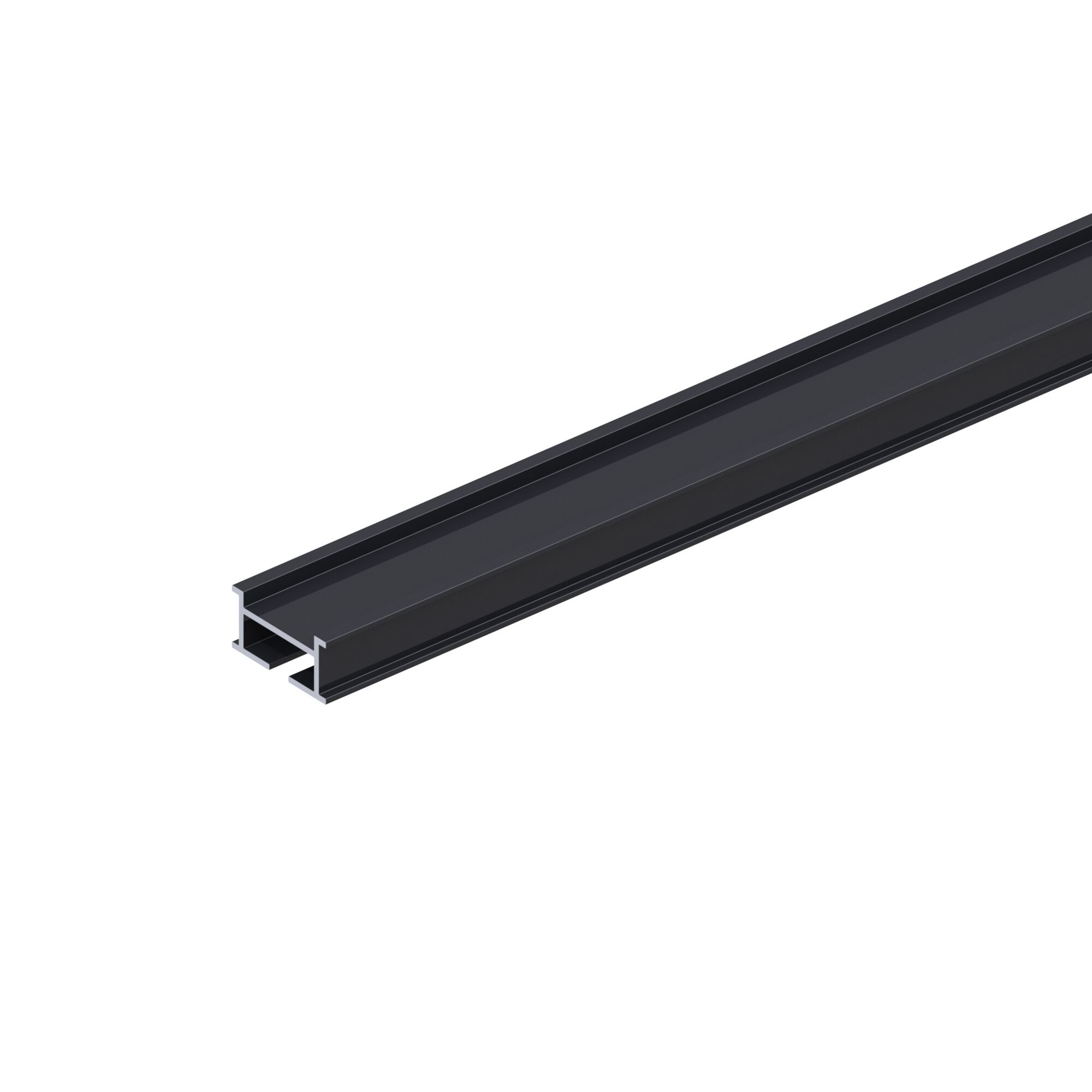 Schwarze Aluminiumschiene 40 x 20 x 2000 mm