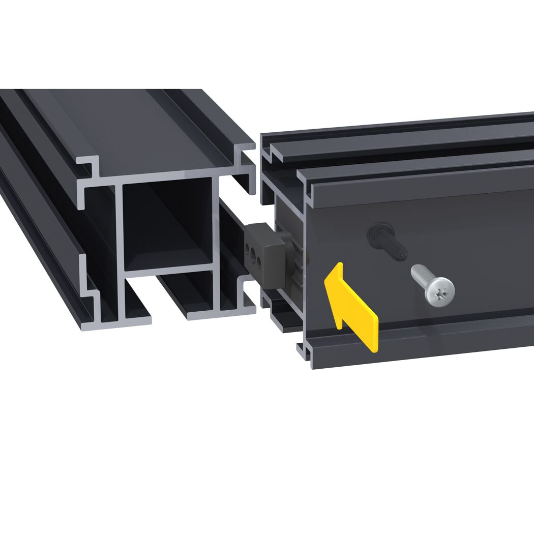 Montage DreamDeck UK ALU Profil mit Schraube