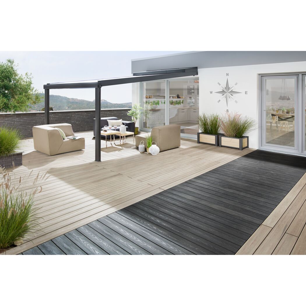 Terrasse mit DreamDeck WPC BiColo Antra