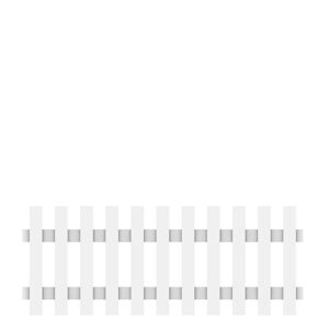 Zaunelement 'Longlife Cara' Kunststoff weiß 180 x 70 x 3 cm