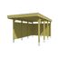 Holzcarport mit Pultdach und Seitenwänden