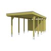 Holzcarport mit teilweisen Seitenwänden