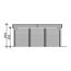 Zeichnung eines Doppelcarports mit waagerechten Holzlatten.