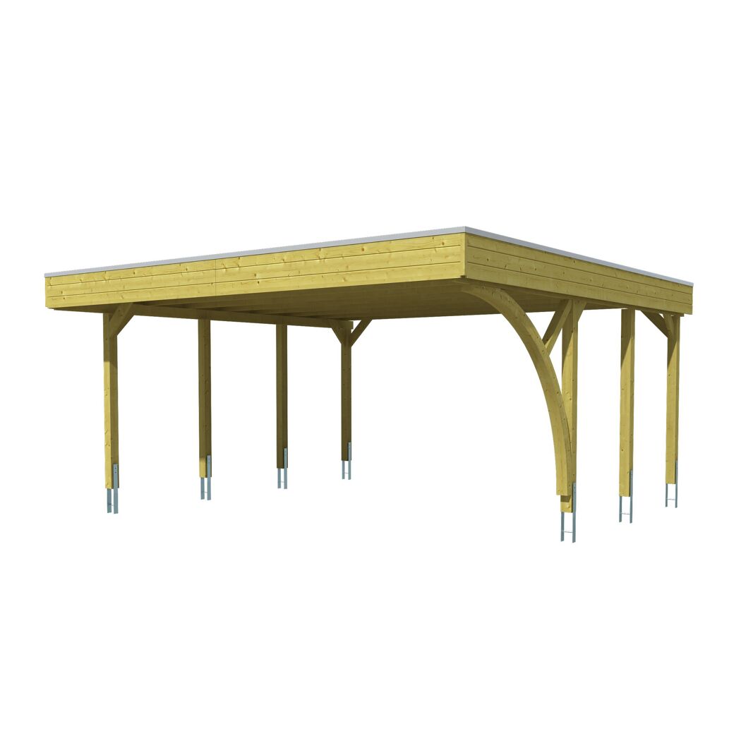 Holzcarport Friesland Set 7, grün