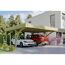 Doppelcarport aus Holz mit zwei Autos