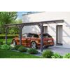 Auto unter einem grauen Carport von SKAN HOLZ.