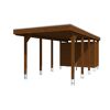 Holzcarport mit Rückwand und Flachdach