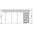 Zeichnung eines Carports mit seitlichem Abstellraum