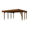 Holzcarport Friesland Set 7 nussbaum