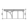 Zeichnung Carport CP Friesland Set 7, nussbaum