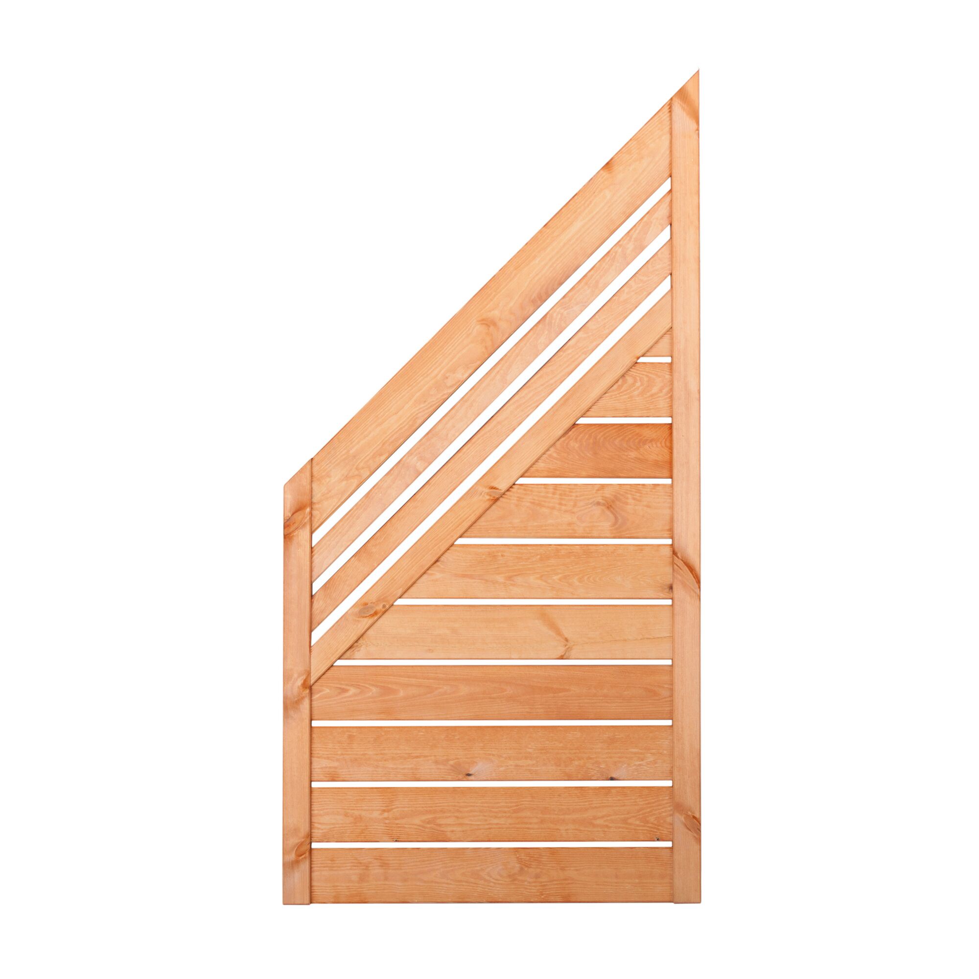 Schräges Gartenzaun-Element aus Holz