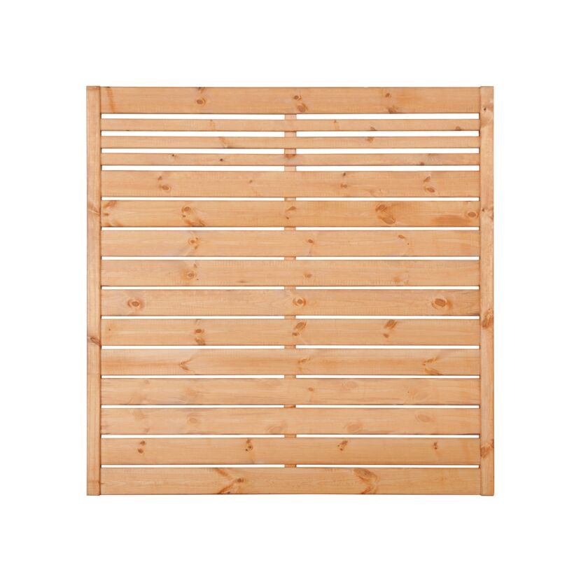 Holz Sichtschutzwand Berlin 180 x 180 cm gelb geölt