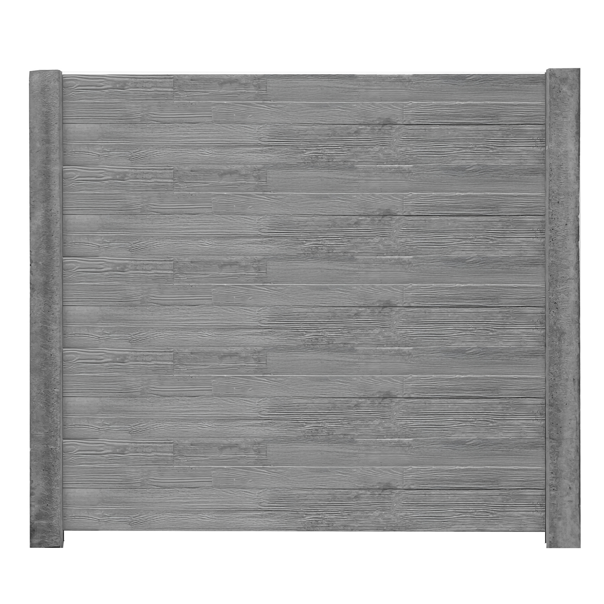 Betonzaunplatte 'Standard Timber' 200 x 38,5 x 3,5 cm grau