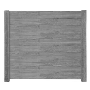 Betonzaunplatte 'Standard Timber' 200 x 38,5 x 3,5 cm grau