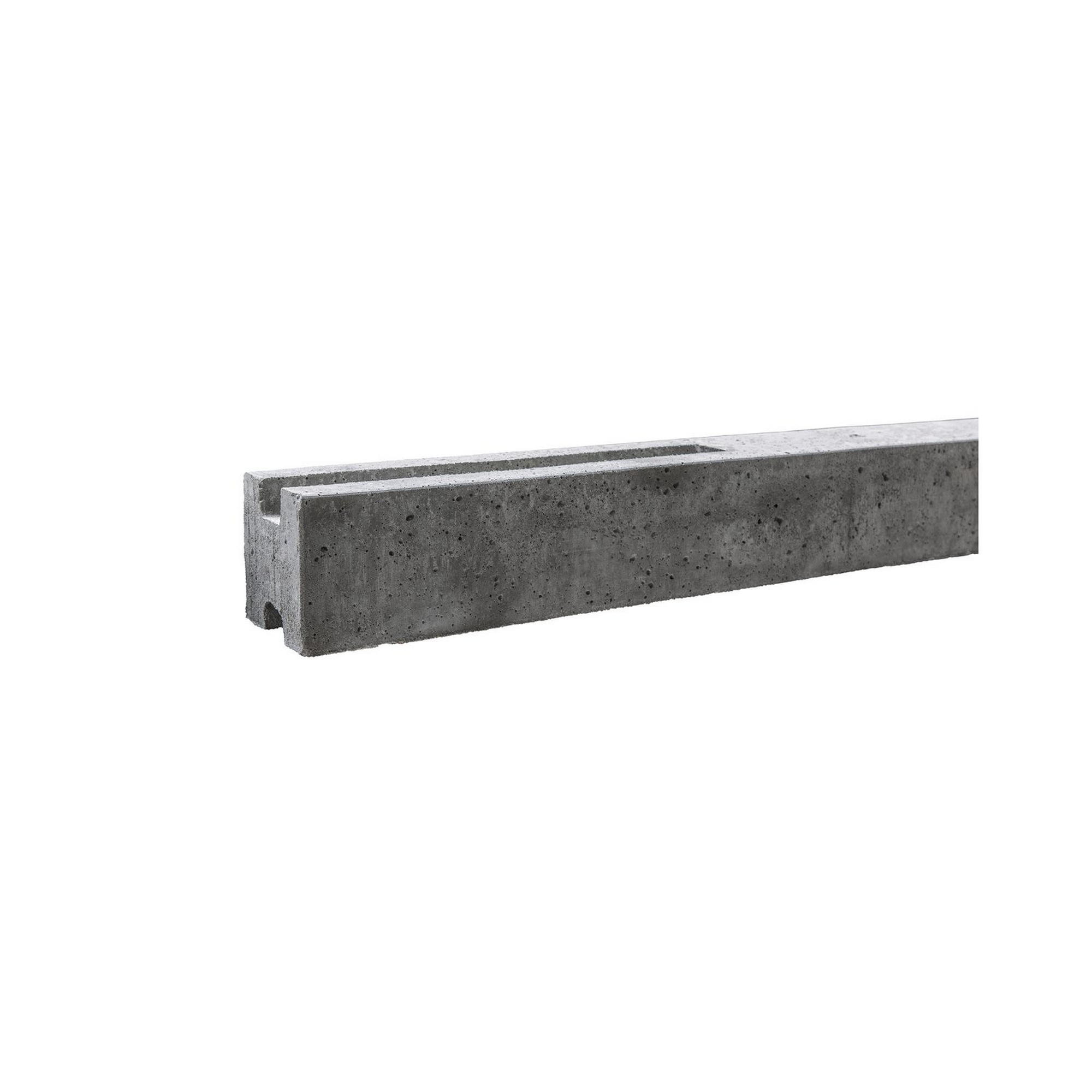 Beckers Betonzaun Zwischenpfosten 'Standard' einseitig 11 x 11 x 80 cm grau