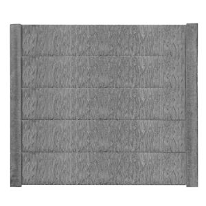 Betonzaunplatte 'Standard River' 200 x 38,5 x 3,5 cm grau