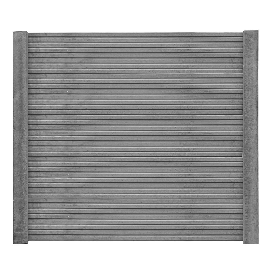 Betonzaunplatte 'Standard Linear' 200 x 38,5 x 3,5 cm grau