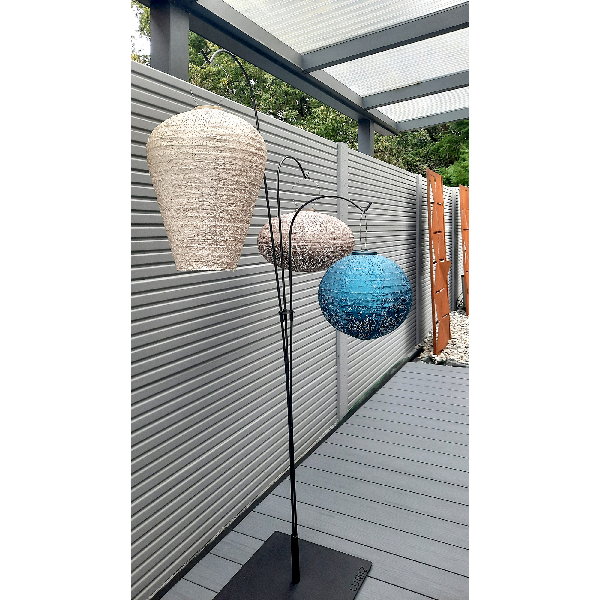 Betonzaunplatte 'Standard Linear' 200 x 38,5 x 3,5 cm grau