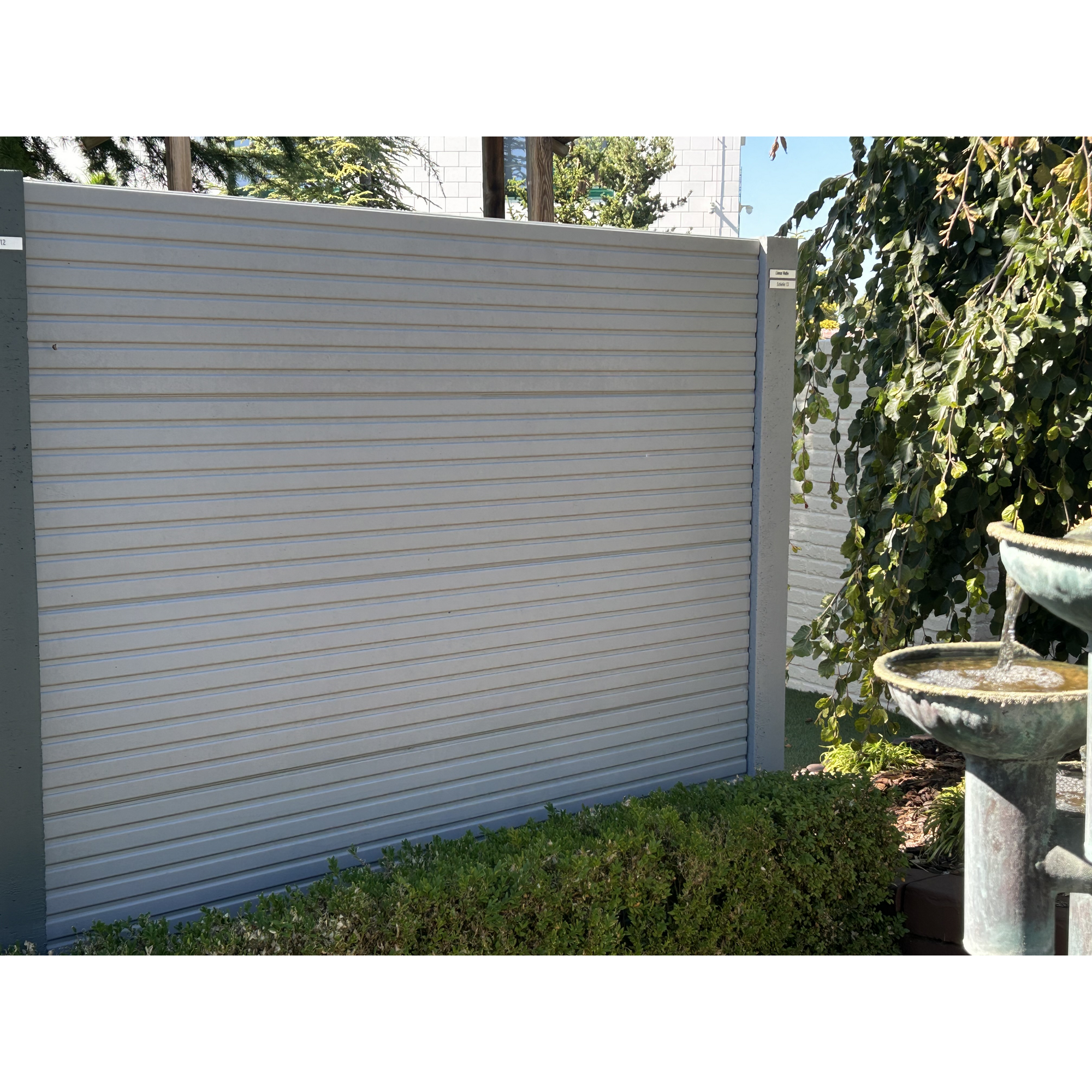 Betonzaunplatte 'Standard Linear' 200 x 38,5 x 3,5 cm grau