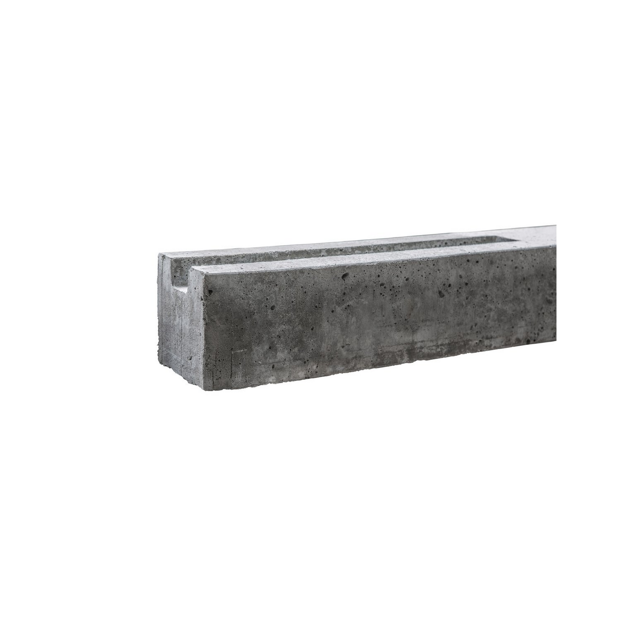 Beckers Betonzaun Anfangspfosten 'Standard' einseitig 11 x 11 x 210 cm grau