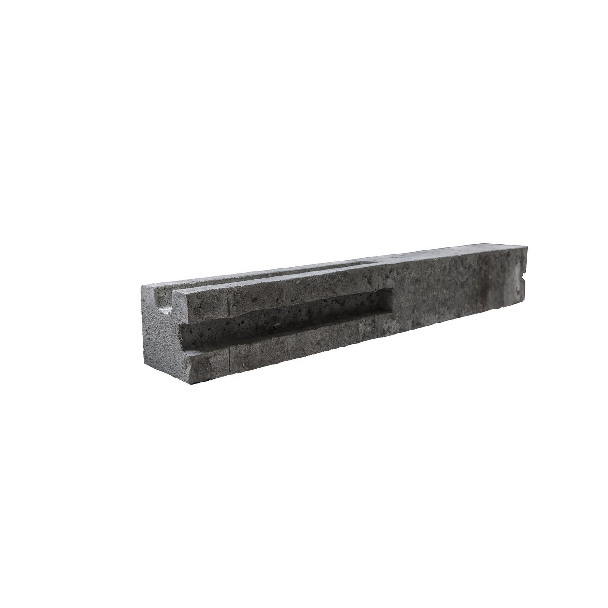 Beckers Betonzaun Eckpfosten 'Standard' einseitig 11 x 11 x 290 cm grau
