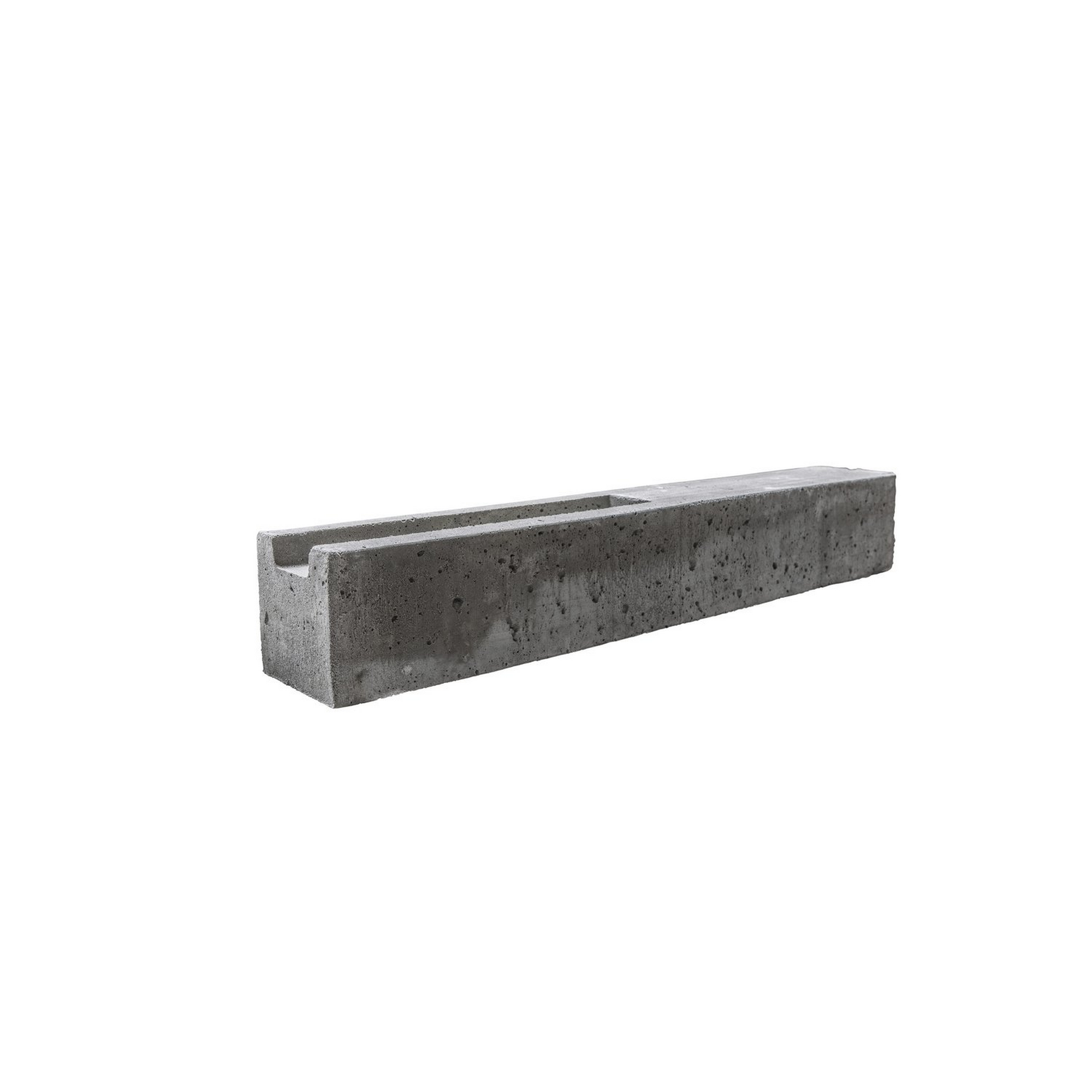 Beckers Betonzaun Anfangspfosten 'Standard' doppelseitig 13 x 13 x 80 cm grau