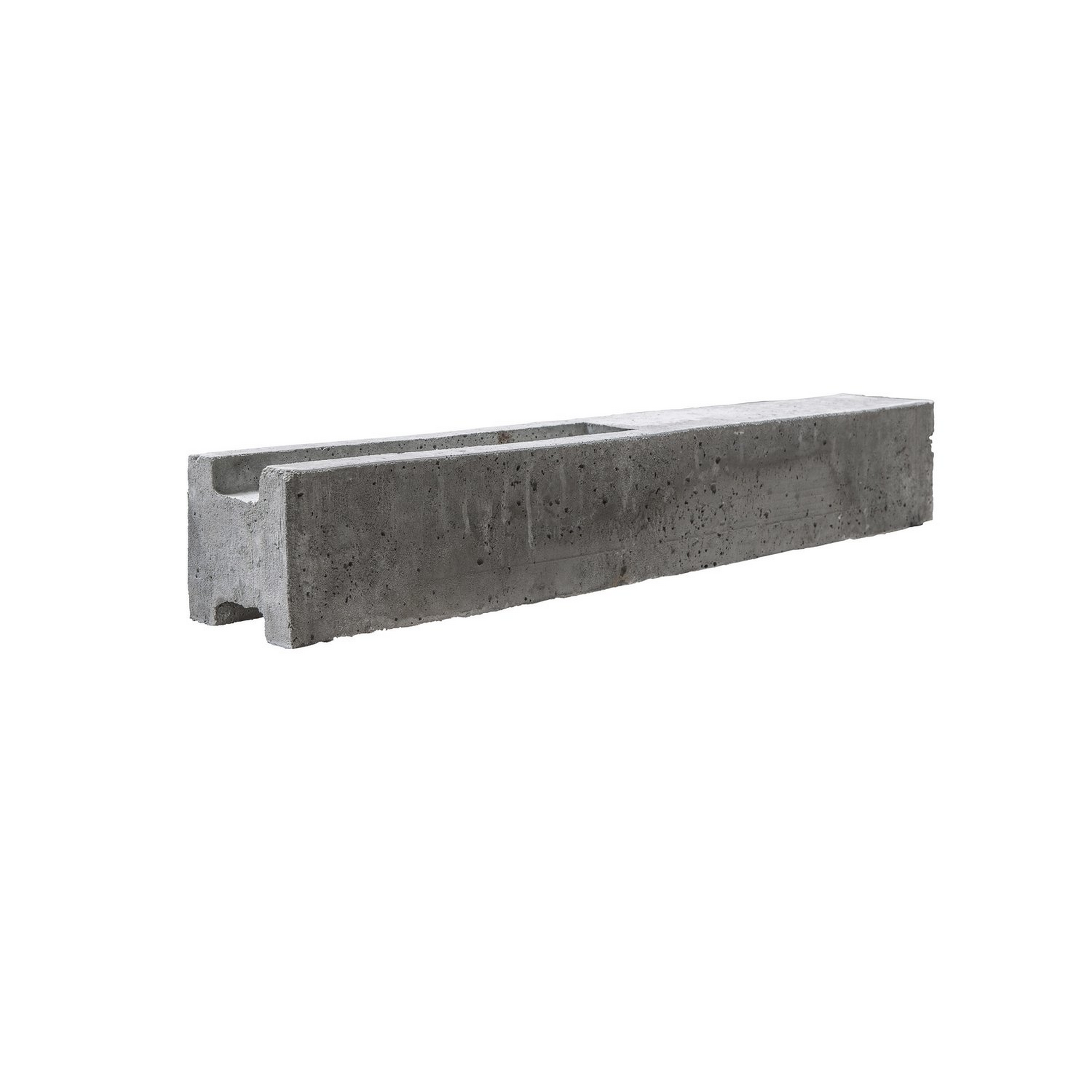 Beckers Betonzaun Zwischenpfosten 'Standard' doppelseitig 13 x 13 x 248 cm grau