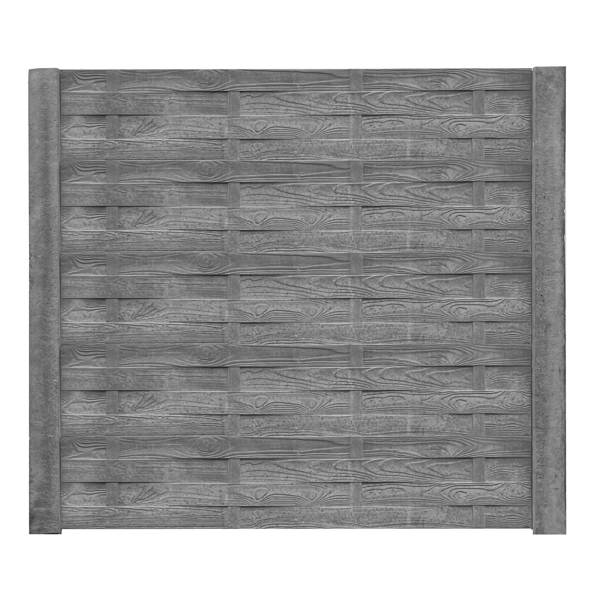 Betonzaunplatte 'Standard Flecht' 200 x 38,5 x 3,5 cm grau