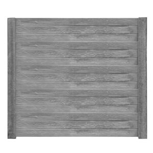 Betonzaunplatte 'Standard Prestige' 200 x 38,5 x 3,5 cm grau
