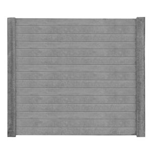 Betonzaunplatte 'Standard Prestige' glatt 200 x 38,5 x 3,5 cm grau
