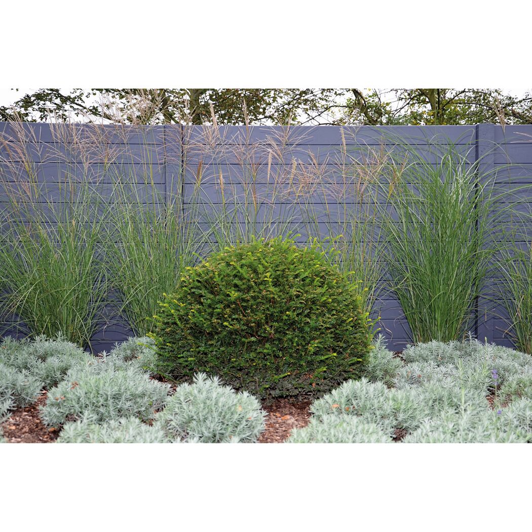 Betonzaunplatte 'Standard Prestige' glatt 200 x 38,5 x 3,5 cm grau