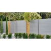Betonzaunplatte 'Standard Prestige' glatt 200 x 38,5 x 3,5 cm grau