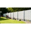 Betonzaunplatte 'Standard Fels' 200 x 38,5 x 3,5 cm grau