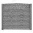 Betonzaunbogenplatte 'Standard Fels' 200 x 45 x 3,5 cm grau