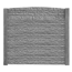 Betonzaunbogenplatte 'Standard Fels' 200 x 45 x 3,5 cm grau