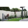 Betonzaunbogenplatte 'Standard Fels' 200 x 45 x 3,5 cm grau