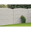 Betonzaunbogenplatte 'Standard Fels' 200 x 45 x 3,5 cm grau