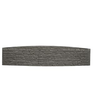 Betonzaunbogenplatte 'Standard Montana' Beton/Stahl grau 200 x 45 x 3,5 cm