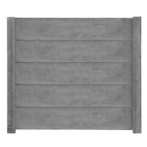 Betonzaunplatte 'Standard Stein' glatt 200 x 38,5 x 3,5 cm grau