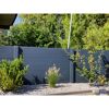 Betonzaunplatte 'Standard Stein' glatt 200 x 38,5 x 3,5 cm grau